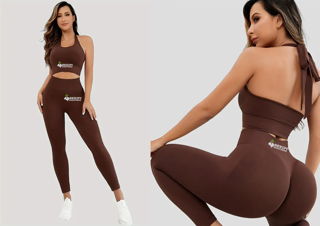 Womens top and bottoms athletic leggings